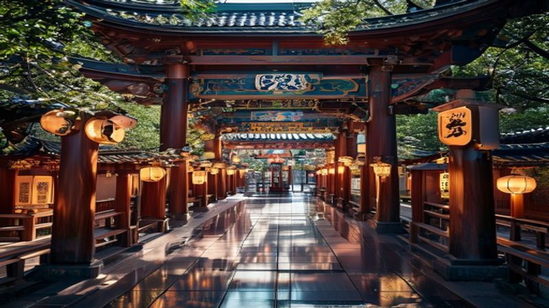 琉璃神社官方主图展示琉璃工艺与神社文化的交融